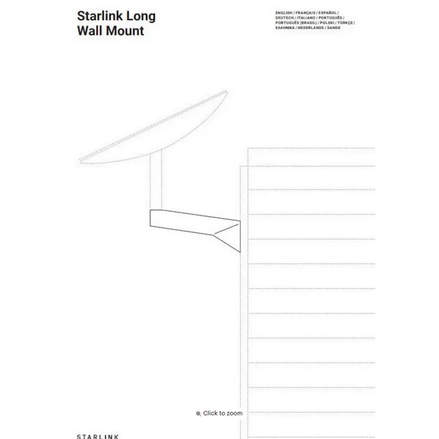 Starlink Long Wall Mount